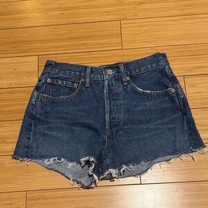 Agolde denim Frayed Hem Women Shorts